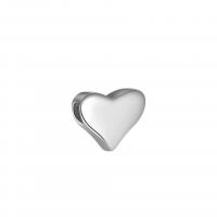 925 Sterling Silver Spacer Bead Heart plated DIY Sold By Lot
