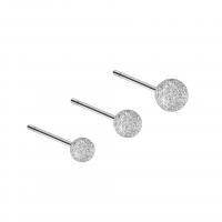 925 Sterling Silver Stud Earrings 99% Sterling Silver Round platinum plated & for woman & stardust Sold By Lot