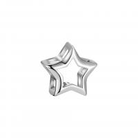 925 Sterling Silver Pendant Star plated DIY & hollow Sold By Lot