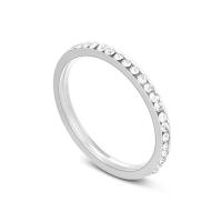 Rhinestone Stainless Steel Finger Ring, 304 Stainless Steel, Vacuum Ion Plating, different size for choice & for woman & with rhinestone, more colors for choice, 2mm, US Ring Size:5-9, Sold By PC
