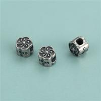 925 Sterling Silver Spacer Bead, Flower, vintage & DIY, 6.70x6.70x5.50mm, Hole:Approx 2.9mm, 5PCs/Lot, Sold By Lot