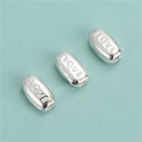 925 Sterling Silver Spacer Bead, DIY & with letter pattern, 8.20x5mm, Hole:Approx 1.2mm, 5PCs/Lot, Sold By Lot
