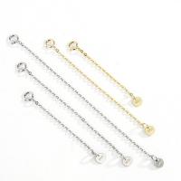 925 Sterling Silver Extender Chain plated DIY & oval chain Sold By PC