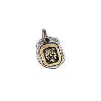 Thailand Sterling Silver Pendants with Brass Square Antique finish & for woman silver color Approx 4mm Sold By Lot