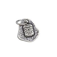 Thailand Sterling Silver Finger Ring, Antique finish, DIY, 12x11x1.90mm, Hole:Approx 4mm, 10PCs/Lot, Sold By Lot