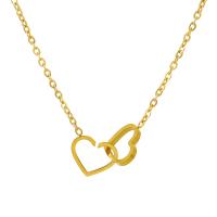 Stainless Steel Jewelry Necklace, 304 Stainless Steel, with 5cm extender chain, Heart, Vacuum Ion Plating, fashion jewelry & for woman, more colors for choice, Length:40 cm, Sold By PC
