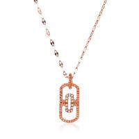 Colar de jóias de liga de zinco, with 4cm extender chain, rosa real com banho de cor, joias de moda & para mulher & com strass, rosa dourado, comprimento 42 cm, vendido por PC