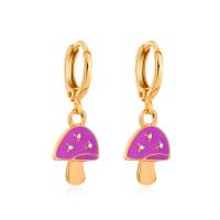 Tibetan Style Drop Earrings, gold color plated, fashion jewelry & for woman & enamel, more colors for choice, 30mm, Sold By Pair