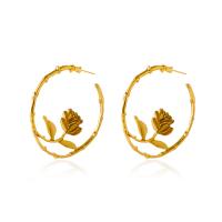 Zinc Alloy Stud Earring plated fashion jewelry & for woman 52mm Sold By Pair