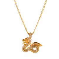 Tibetan Style Jewelry Necklace, with 5cm extender chain, gold color plated, fashion jewelry & for woman & with rhinestone, golden, Length:50 cm, Sold By PC