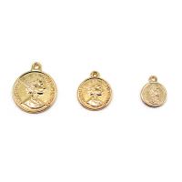 Brass Jewelry Pendants, 18K gold plated, DIY & different size for choice, golden, 17mmu300113.5mmu300111.2mm, Sold By PC