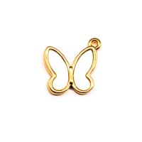 Brass Jewelry Pendants, Butterfly, 18K gold plated, DIY, golden, 14.40x14.20mm, Sold By PC
