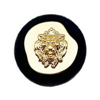 Tibetan Style Shank Button, with Flocking Fabric, Flat Round, gold color plated, DIY & different size for choice, nickel, lead & cadmium free, Sold By PC