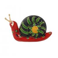 Enamel Brooch Zinc Alloy Snail gold color plated Unisex nickel lead & cadmium free Sold By PC