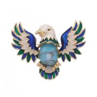 Enamel Brooch Zinc Alloy with Resin Eagle gold color plated Unisex mixed colors nickel lead & cadmium free Sold By PC