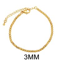 Brass Bracelet & Bangle, with 5cm extender chain, Round, gold color plated, different size for choice & for woman, more colors for choice, nickel, lead & cadmium free, Length:Approx 16.5 cm, Sold By PC