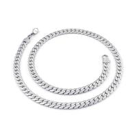 Stainless Steel Chain Necklace, 304 Stainless Steel, polished, different length for choice & Unisex, more colors for choice, 6mm, Sold By Strand