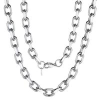 Stainless Steel Chain Necklace, 304 Stainless Steel, different length for choice & Unisex & different size for choice, original color, Sold By Strand
