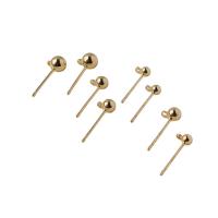 Brass Earring Stud Component gold color plated DIY golden nickel lead & cadmium free Sold By Bag