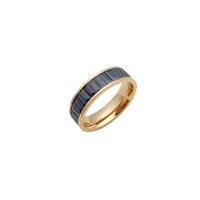 Zirkonia Edelstahl-Finger- Ring, 316 L Edelstahl, Kreisring, Modeschmuck & unisex & verschiedene Größen vorhanden & Micro pave Zirkonia, keine, 6mm, Größe:6-9, verkauft von PC