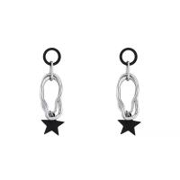 Tibetan Style Drop Earrings, Star, plated, fashion jewelry & for woman, nickel, lead & cadmium free, 23x65mm, Sold By Pair