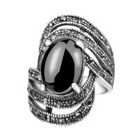 Resina anillo de dedo, aleación de zinc, con resina, Patrón Geométrico, chapado en color de plata, diverso tamaño para la opción & para hombre & con diamantes de imitación & hueco, más colores para la opción, 28mm, tamaño:7-10, Vendido por UD