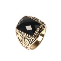 Resin Finger Ring Zinc Alloy with Resin Geometrical Pattern plated vintage & for man US Ring .5-10 Sold By PC