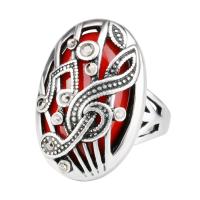 Gyanta Finger Ring, Cink ötvözet, -val Gyanta, Geometriai minta, antik ezüst színű bevonattal, különböző méretű a választás & a nő & strasszos & üreges, több színt a választás, 26mm, Méret:7-10, Által értékesített PC