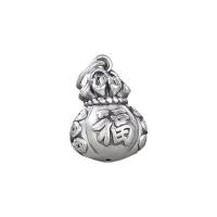 Thailand Sterling Silver Pendants Money Bag Antique finish DIY silver color Approx 4.5mm Sold By Lot