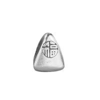 Thailand Sterling Silver Spacer Bead Triangle Antique finish DIY silver color Approx 3.5mm Sold By Lot