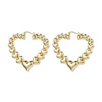 Zinc Alloy Drop Earrings Heart fashion jewelry & for woman nickel lead & cadmium free Sold By Pair