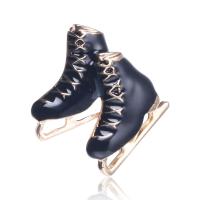 Enamel Brooch Zinc Alloy Shoes gold color plated for woman nickel lead & cadmium free Sold By PC