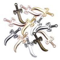 Tibetan Style Pendants, Dagger, plated, Unisex, more colors for choice, nickel, lead & cadmium free, 13x31mm, Approx 100PCs/Bag, Sold By Bag