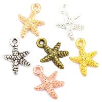 Tibetan Style Animal Pendants, Starfish, plated, Unisex, more colors for choice, nickel, lead & cadmium free, 11x9mm, Approx 100PCs/Bag, Sold By Bag