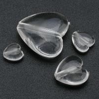 Transparent Acrylic Beads Heart DIY clear Approx 1mm Sold By Bag