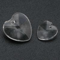 Acrylic Pendants Heart DIY clear Approx 1mm Sold By Bag