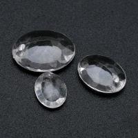 Acrylic Pendants, Oval, DIY & different size for choice, clear, Hole:Approx 1mm, Sold By Bag