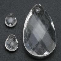 Acrylic Pendants, Teardrop, DIY & different size for choice, clear, Hole:Approx 1mm, Sold By Bag