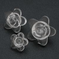 Transparent Acrylic Beads Flower DIY clear Sold By Bag