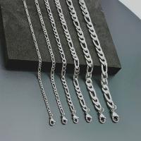 Stainless Steel Chain halskæde, 316L Stainless Steel, elektrolysning, forskellige længde for valg & Unisex & forskellig størrelse for valg, oprindelige farve, Solgt af PC
