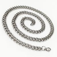 Stainless Steel Chain Necklace, 316L Stainless Steel, electrolyzation, different length for choice & Unisex & different size for choice, original color, Sold By PC