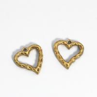 Stainless Steel Heart Pendants 304 Stainless Steel plated DIY golden Sold By PC