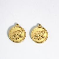 Stainless Steel Pendants, 304 Stainless Steel, polished, DIY, golden, 17.80x15.40mm, Sold By PC