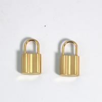 Stainless Steel Pendants, 304 Stainless Steel, Lock, polished, DIY, golden, 16.50x9mm, Sold By PC