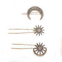 Hair Stick Zinc Alloy plated vintage & for woman & with rhinestone nickel lead & cadmium free Sold By PC
