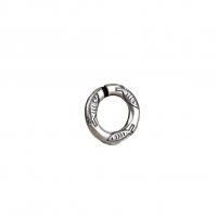 Таиланд кольцо-открывашка, Круглая, DIY, серебряный, 9.50x1.70mm, отверстие:Приблизительно 6mm, 10ПК/Лот, продается Лот