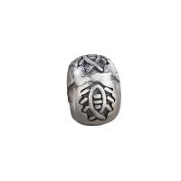 Thailand Sterling Silver Spacer Bead, Rondelle, Antique finish, DIY, silver color, 9.70x6.90x8.50mm, Hole:Approx 3mm, 10PCs/Lot, Sold By Lot