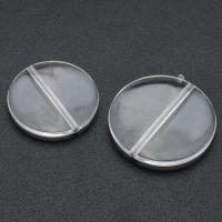 Transparent Acrylic Beads, Flat Round, DIY & different size for choice, clear, Hole:Approx 1mm, Sold By Bag