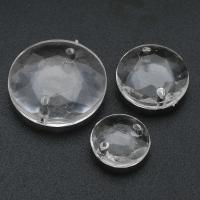 Acrylic Connectors Flat Round DIY & 1/1 loop clear Approx 1mm Sold By Bag