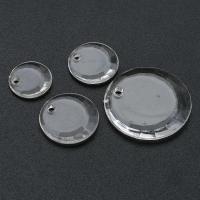Acrylic Pendants Flat Round DIY clear Sold By Bag